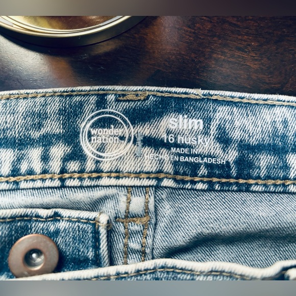 Wonder Nation Stonewashed Denim- 16 Slim HUSKY - Picture 14 of 16
